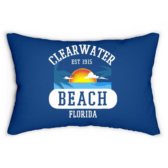 Clearwater Beach Florida Beach Lumbar Pillow