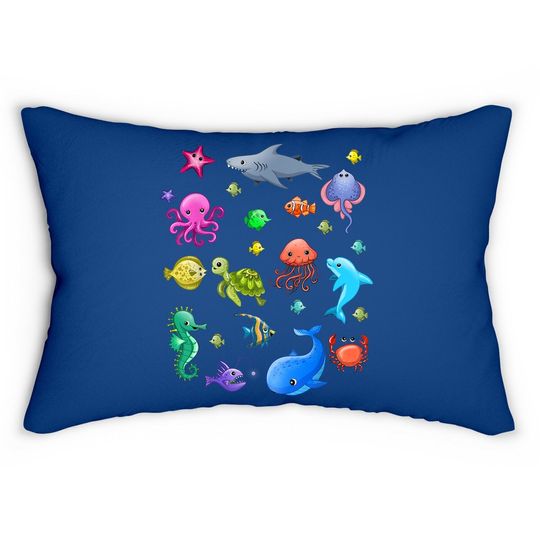 Animals Ocean Creatures Clownfish Lumbar Pillow