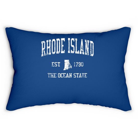 Rhode Island Vintage Sports Ri Design Lumbar Pillow