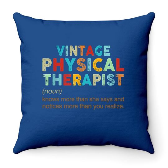 Vintage Physical Therapist Throw Pillow