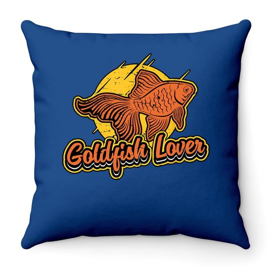 Goldfish Lover Cute Aquarium Vintage Throw Pillow