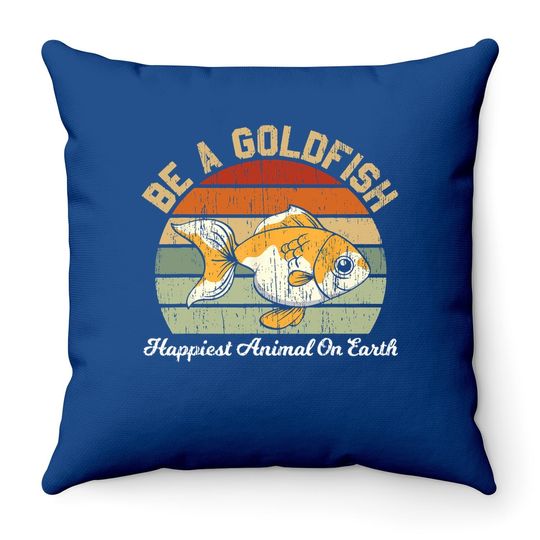 Be A Goldfish For A Soccer Motivational Quote Throw Pillow