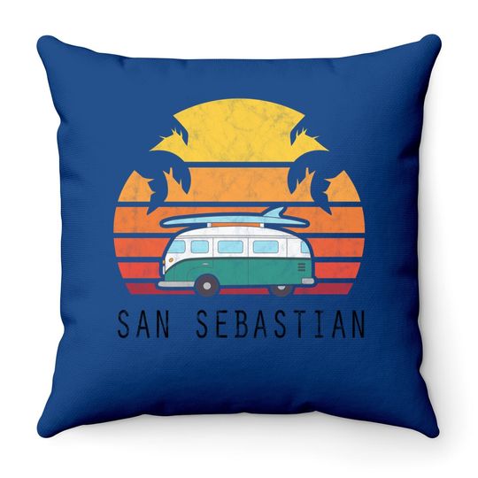 San Sebastian Spain Espana Souvenir Vacation Travel Gifts Throw Pillow