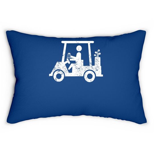 Golfer Holding Beer Funny Golf Outing Lumbar Pillow