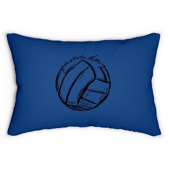 Volleyball Game Day For Volleyball Lovers Lumbar Pillow