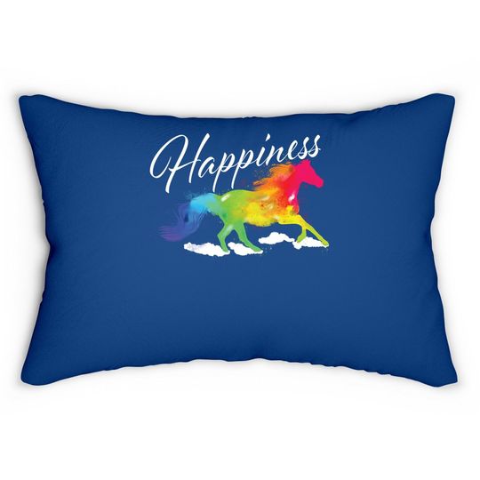 Happiness - Horse Lover Equestrian Horseback Rider Lumbar Pillow