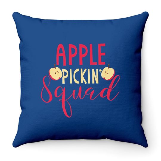 Apple Picking Squad Gift Apple Fruit Picker Throw Pillow