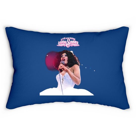 Donna Summer Lumbar Pillow, Donna Summer Live And More Graphic Lumbar Pillow, Vintage Lumbar Pillow