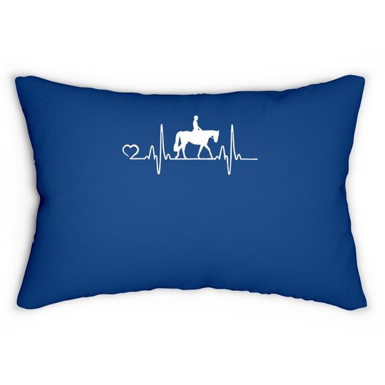Horse Heartbeat Dressage Gift For And Girls Graphic Lumbar Pillow
