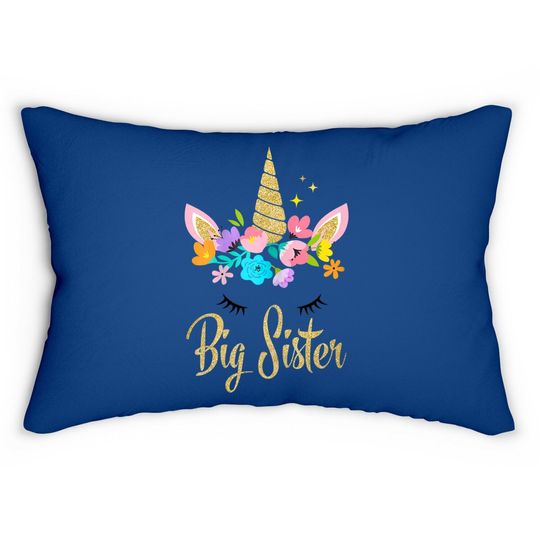 Unicorn Big Sister Lumbar Pillow I'm Going To Be A Big Sister T