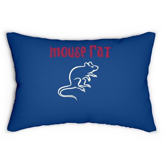 The Mouse Rat Logo Distressed Lumbar Pillow