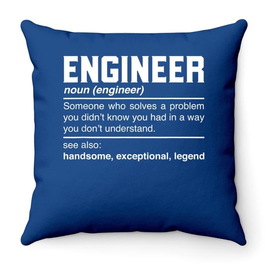 Engineer Definition Technologist Throw Pillow
