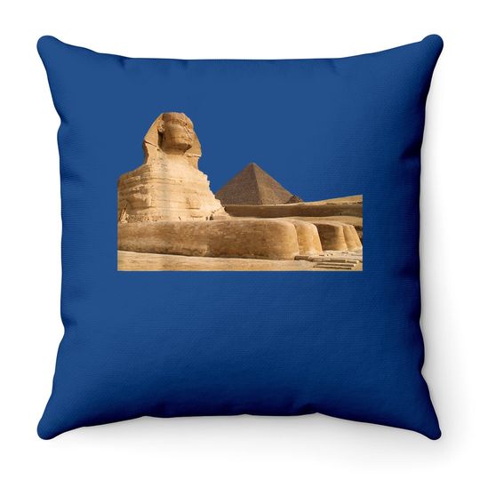 Great Sphinx Of Giza And The Egyptian Pramids Throw Pillow