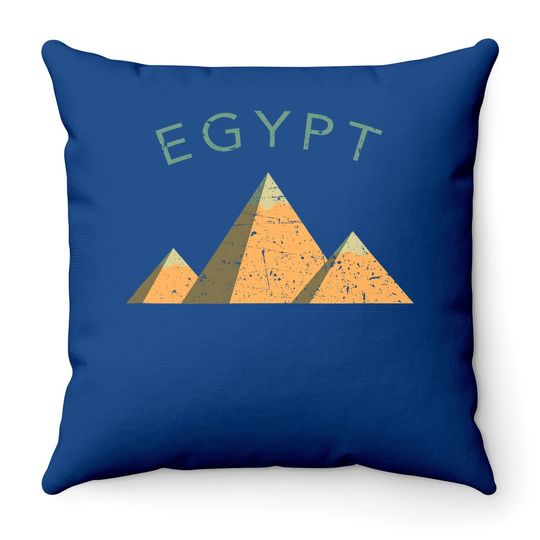Egypt Pyramids Giza Cairo Distressed Throw Pillow