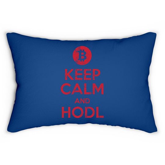 Bitcoin & Crypto Keep Calm And Hold Lumbar Pillow