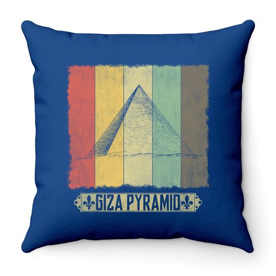 Giza Pyramids Ancient Egyptian Architecture Throw Pillow