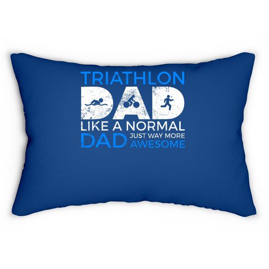 Triathlon Dad Funny Triathlete Lumbar Pillow