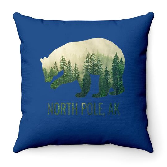 North Pole Bear Southeast Alaska Tongass Wildlife Throw Pillow