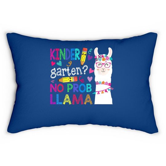 Kindergarten No Prob-llama Funny Back To School Llama Alpaca Lumbar Pillow