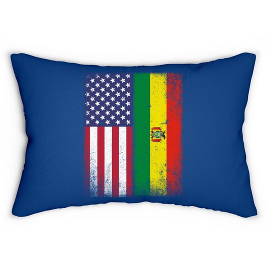 Bolivian American Flag Lumbar Pillow