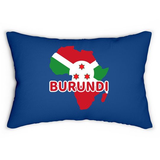 Burundi Flag Africa Map Raised Fist Lumbar Pillow