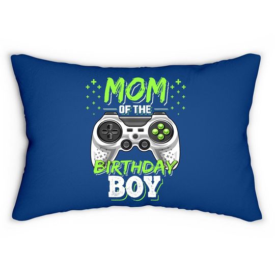 Mom Of The Birthday Boy Matching Video Gamer Birthday Party Lumbar Pillow