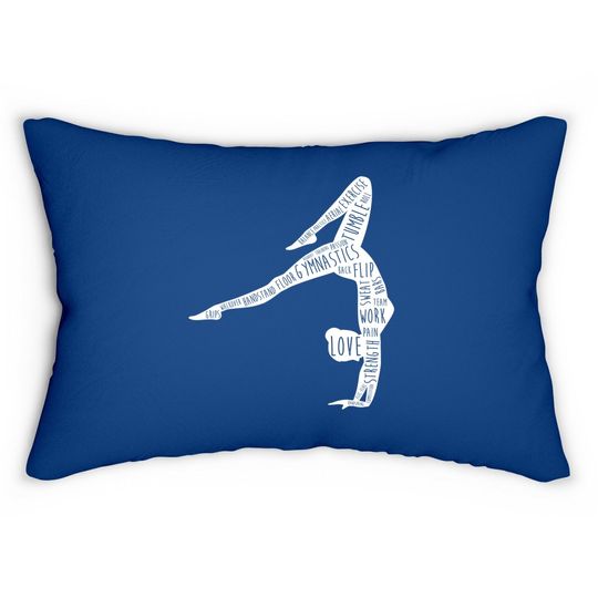 Gymnastics Practice Top Gymnast Words Gift For Gymnast Lumbar Pillow
