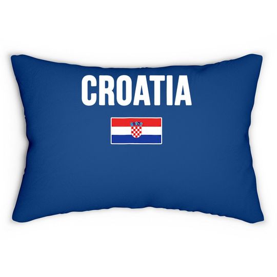 Croatia Lumbar Pillow Flag