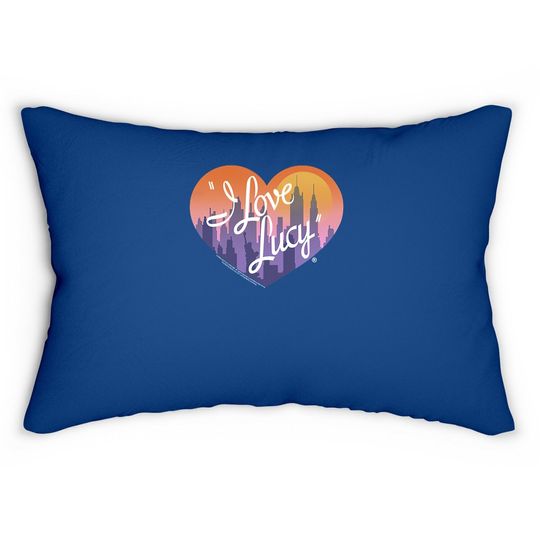 I Love Lucy Lumbar Pillow City Logo Black Lumbar Pillow