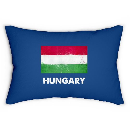 Hungary Flag Lumbar Pillow