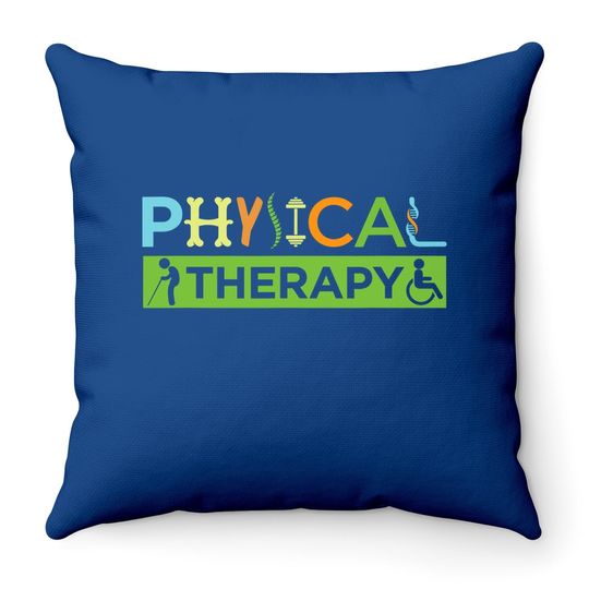 Pt Physical Therapy Gift Therapist Month Throw Pillow