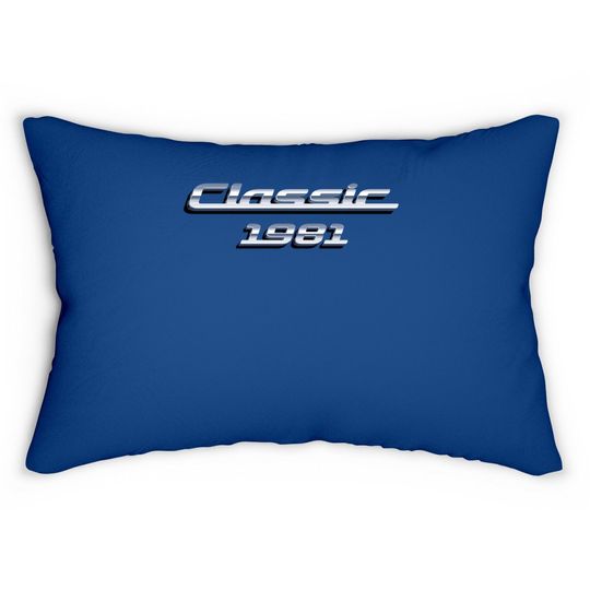 Gift For 40 Year Old: Vintage Classic Car 1981 40th Birthday Lumbar Pillow