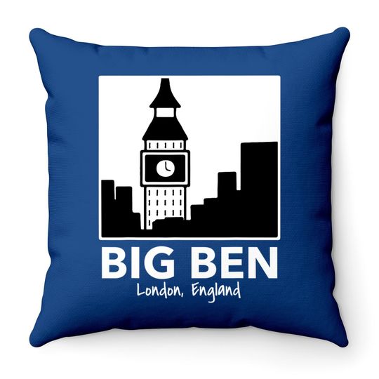 Big Ben London England Clock Tower Throw Pillow