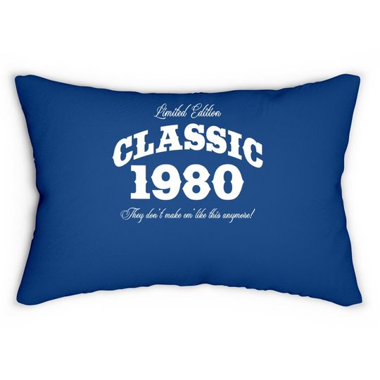 Gift For 41 Year Old: Vintage Classic Car 1980 41st Birthday Lumbar Pillow