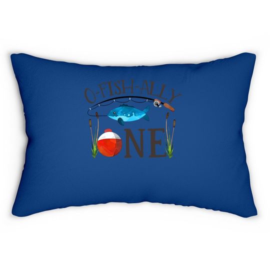 O-fish-ally- One Boys 1st Birthday Lumbar Pillow Fishing First Birthday Boy Outfit
