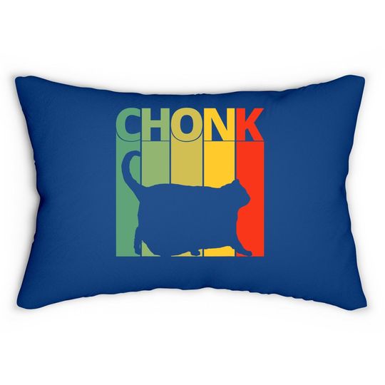 Chonk Cat Meme Lumbar Pillow | Funny Chonk Big Chungus Lumbar Pillow