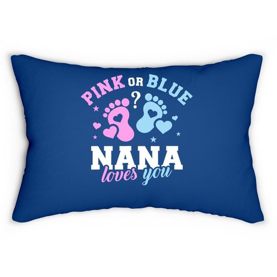Gender Reveal Nana Grandma Lumbar Pillow