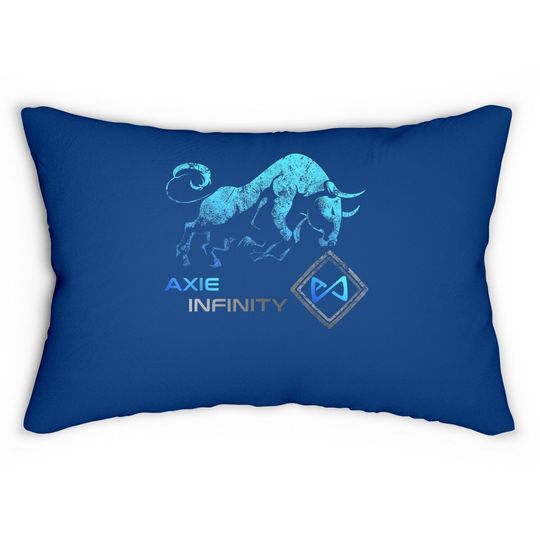 Axie Infinity Crypto Bullrun Axs Shard Token For Video Games Lumbar Pillow