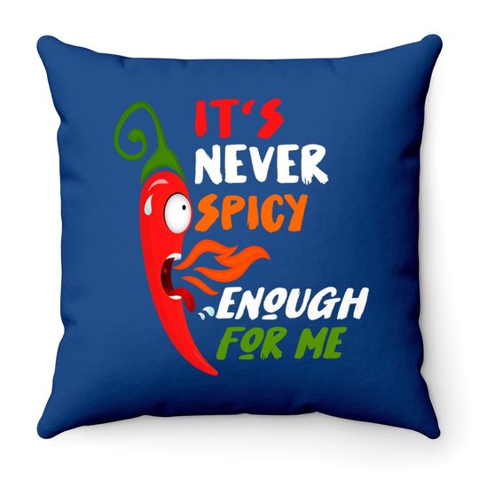 Chili Red Pepper Gift For Hot Spicy Food & Sauce Lover Throw Pillow