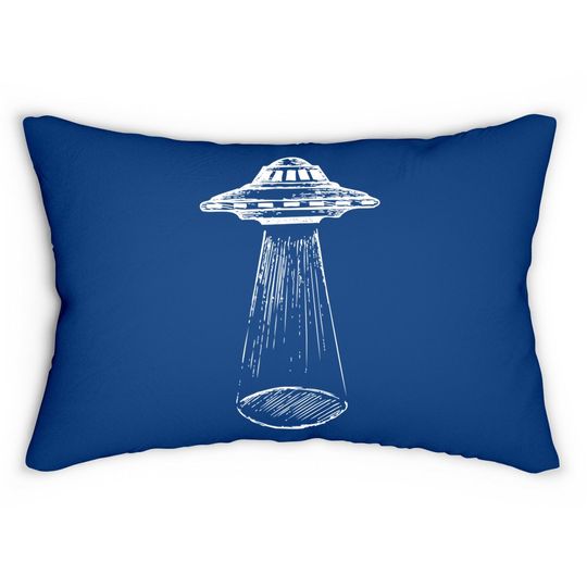 Ufo  alien Abduction Flying Saucer Spacecraft Lumbar Pillow