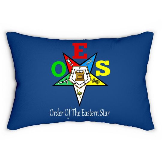 Oes Order Of The Eastern Star Logo Symbol Lumbar Pillow