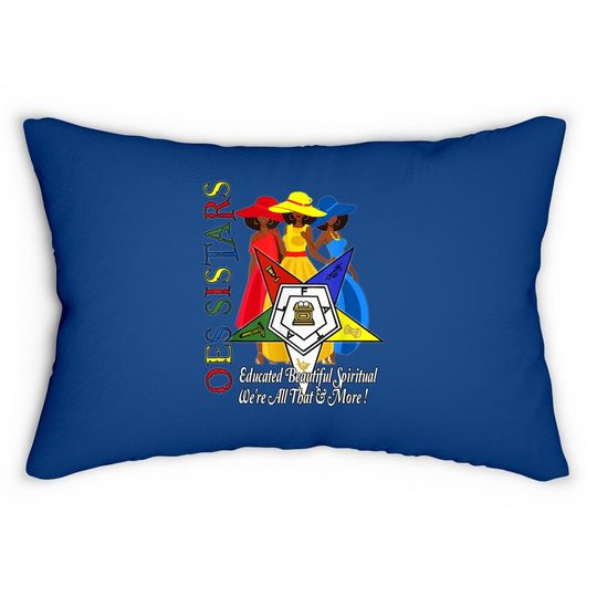 Order Of The Eastern Star Oes Fatal Diva Sistar Of Color Lumbar Pillow