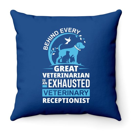 Veterinarian Vet Receptionist Veterinary Receptionist Throw Pillow