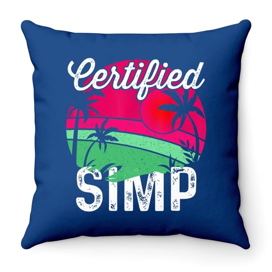 Certified Simp University Meme Simp Nation Throw Pillow