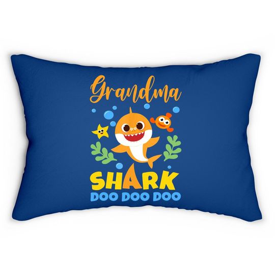 Grandma Shark Gift Baby Shark Family Matching Lumbar Pillow