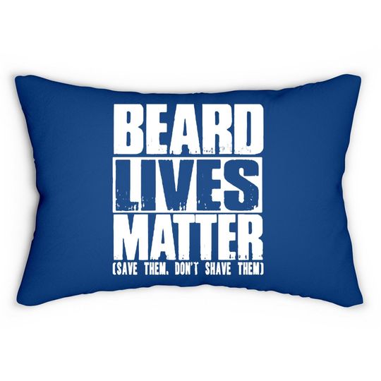 Funny Big And Tall Beard Lives Matter Lumbar Pillow