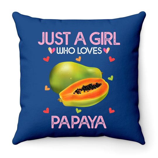 Papaya Fruit Throw Pillow