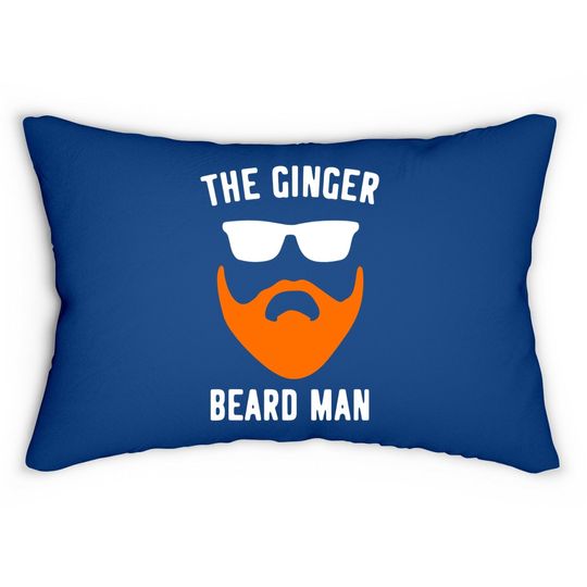 Ginger Beard Redhead Irish Bearded Lumbar Pillow