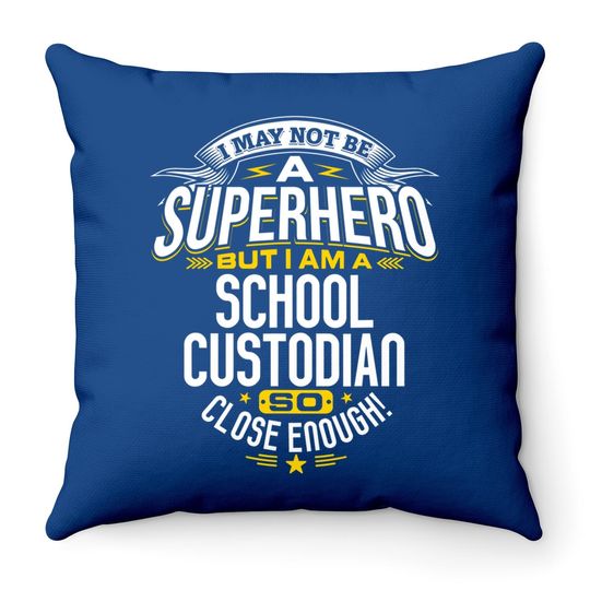 School Custodian Throw Pillow