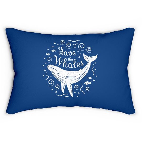 Humpback Whale Gift Lumbar Pillow